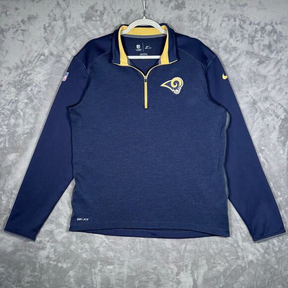 Nike Los Angeles Rams On Field Dri-Fit 1/4 Zip Pullover Men’s L - Picture 1 of 9